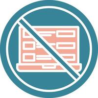 Prohibited Sign Glyph Two Color Icon vector