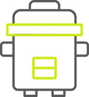 Pressure Cooker Line Two Color Icon vector