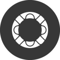 Rubber Ring Glyph Inverted Icon vector