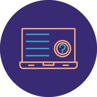 Question Line Two Color Circle Icon vector