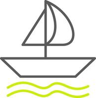 Sailing Line Two Color Icon vector