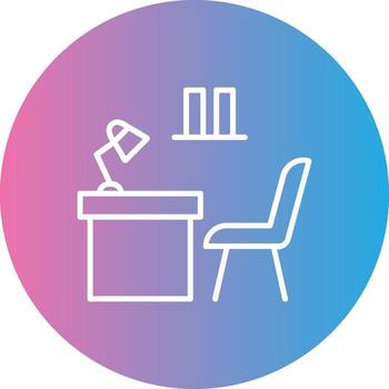 Time Engine Line Gradient Circle Icon vector