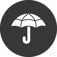 Parasol Glyph Inverted Icon vector