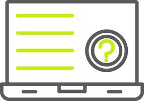 Question Line Two Color Icon vector