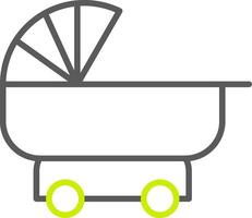 Pram Line Two Color Icon vector