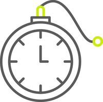 Pocket Watch Line Two Color Icon vector