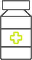 Pill Jar Line Two Color Icon vector