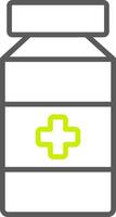 Pill Jar Line Two Color Icon vector