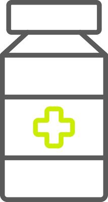Pill Jar Line Two Color Icon