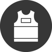 Tank Top Glyph Inverted Icon vector