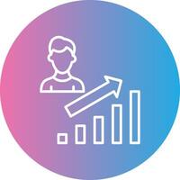 Configure Line Gradient Circle Icon vector