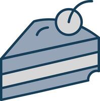 Pastry Line Filled Grey Icon vector