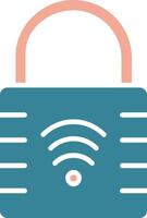 Padlock Glyph Two Color Icon vector