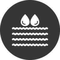 Water Glyph Inverted Icon vector