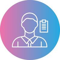 Manager Line Gradient Circle Icon vector