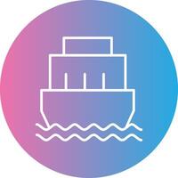 Port Line Gradient Circle Icon vector