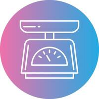 Weighing Line Gradient Circle Icon vector