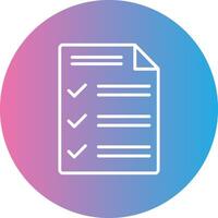Customs Declaration Line Gradient Circle Icon vector