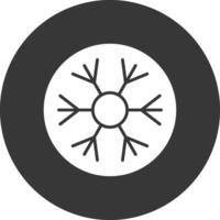 Snowflake Glyph Inverted Icon vector
