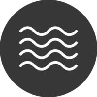 Waves Glyph Inverted Icon vector