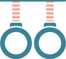 Gymnastics Glyph Two Color Icon vector