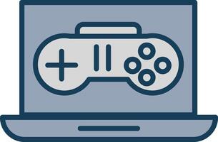 Game Development Line Filled Grey Icon vector