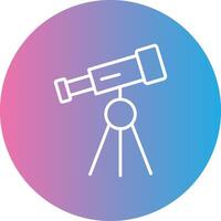 Telescope Line Gradient Circle Icon vector