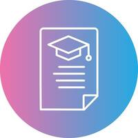 Education News Line Gradient Circle Icon vector