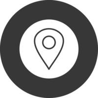 Location Glyph Inverted Icon vector