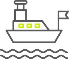 Ferry Line Two Color Icon vector