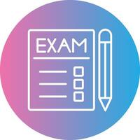 Exams Line Gradient Circle Icon vector