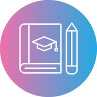 Treatise Line Gradient Circle Icon vector