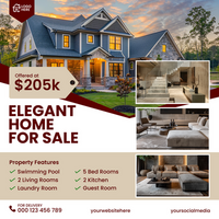 Modern house for sale post template psd