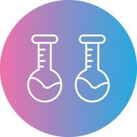 Volumetric Flask Line Gradient Circle Icon vector