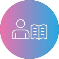 Study Line Gradient Circle Icon vector