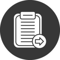 Notes Glyph Inverted Icon vector