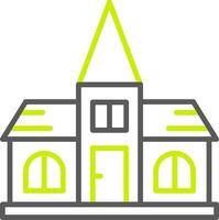 Church Line Two Color Icon vector