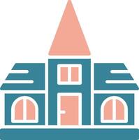 Church Glyph Two Color Icon vector