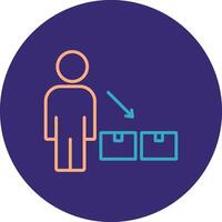 Your Product Line Two Color Circle Icon vector