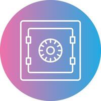 Safe Line Gradient Circle Icon vector