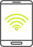 Wifi Line Two Color Icon vector