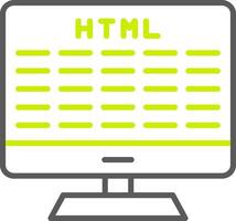 Web Development Line Two Color Icon vector