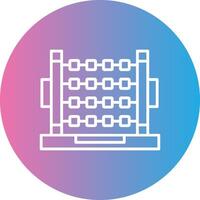 Abacus Line Gradient Circle Icon vector