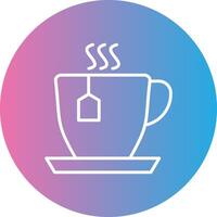 Cup Of Tea Line Gradient Circle Icon vector