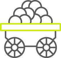 Wagon Line Two Color Icon vector