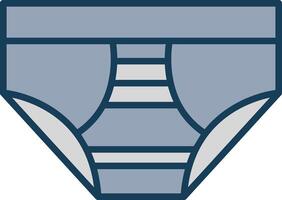 Underwear Line Filled Grey Icon vector