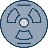 Nuclear Line Filled Grey Icon vector