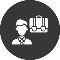 Engineering Team Glyph Inverted Icon vector