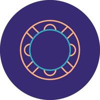 Rubber Ring Line Two Color Circle Icon vector