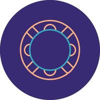 Rubber Ring Line Two Color Circle Icon vector